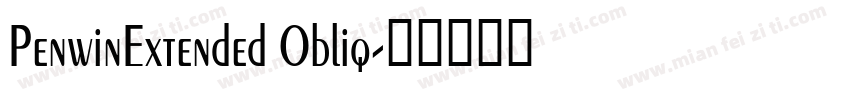 PenwinExtended Obliq字体转换